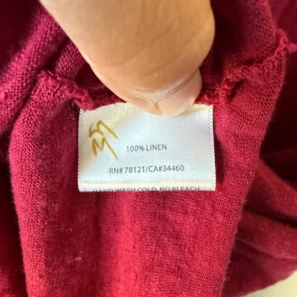 Eileen Fisher Magenta Short Sleeve Top - Picture 4 of 5